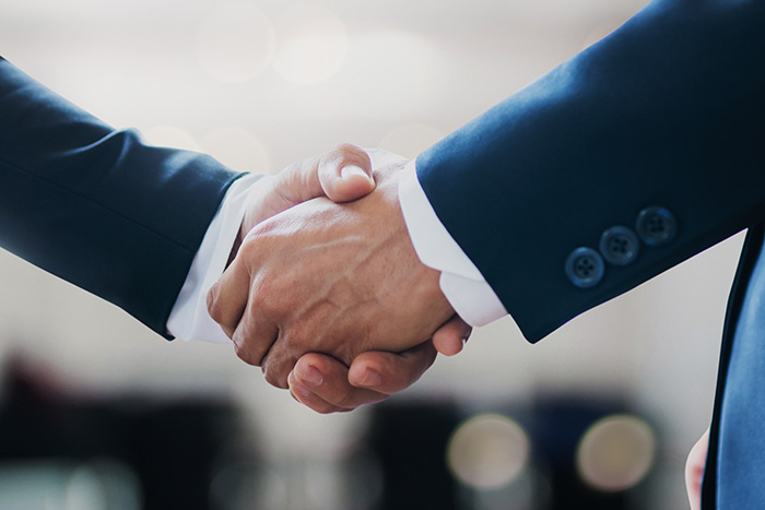 professional handshake